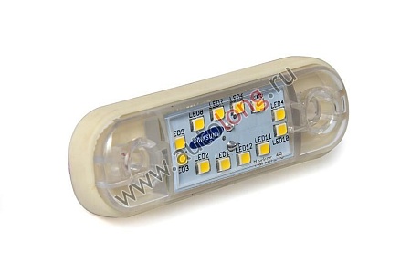 Габарит светодиодный MINI Samsung 12 LED Белый (12-24V) (16183) (опт5631)
