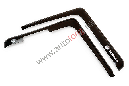 Дефлектор (Черный) SCANIA 4,5,6 (Большой угол) ЕВРО вставные (22471) (К5886)