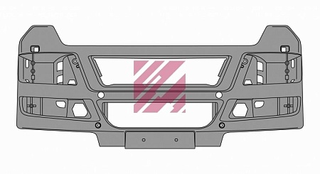Бампер передний MAN TGX (TD0857008G)(К0196)