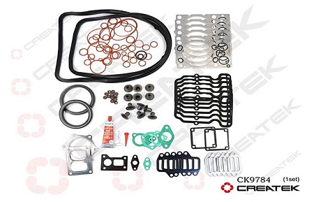 Комплект прокладок двигателя Shacman WP12 ЕВРО-5, Createk (полный)(CK9784)(Ф9453)