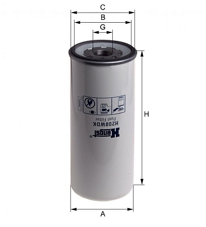 Фильтр масляный Volvo тонк.очист LongLife (с ув. сроком служб) (подходит на FAW J6)(H200W40)(Р6203)