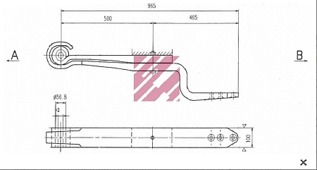 Полурессора BPW 500/465 ТОНАР (1003802BW-12.64.0)(П9730)
