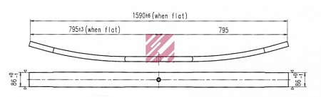 Лист 1 Scania 8-листовой о.н 1547824-1 (903008SC-2912101)(П7788)