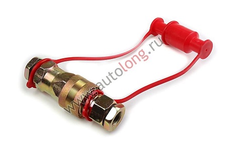 Евроразъем пневматический М16/М22 красный(18287)(Эл0155-)