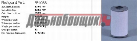 Фильтр топливный MB MK/SK (E10KFR4D10)(Р0986)