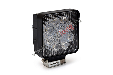 Фара противотуманная универсальная, квадрат 27 W, дальний свет (14038)(опт1612)