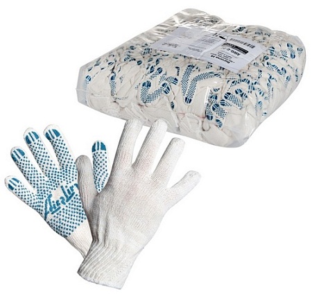 Перчатки ХБ с ПВХ покрытием (AWGC02) (р8570)