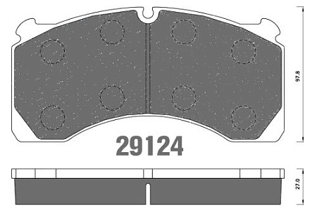Колодки диск 29124 DON ROR (CVP024K)(Т0350)