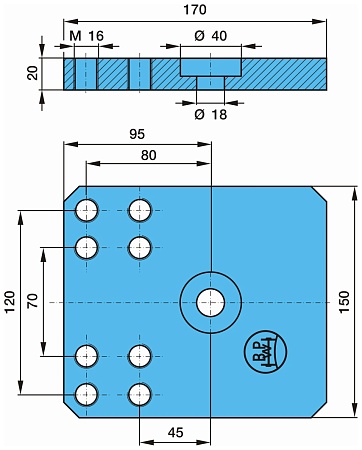 Плита пневморессоры BPW (0328095030)(П8573)