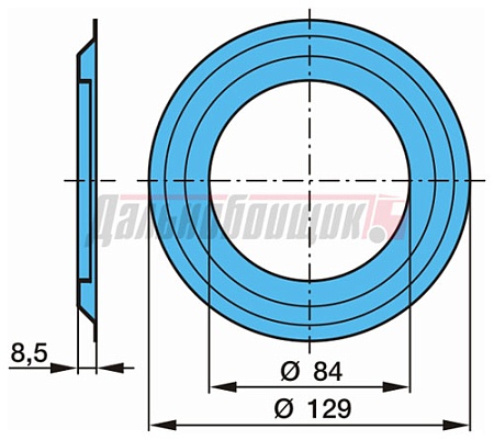 Кольцо BPW (пыльник подшипника) ECO 6,5-9t (070080)(Пр0438)