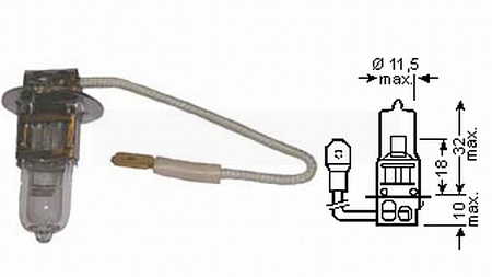 Лампа H3 24V 70W (8GH002090251)(Л0003-)