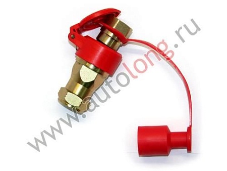 Евроразъем пневматический М16 красный (АТ-370/5633)(Пн0428)