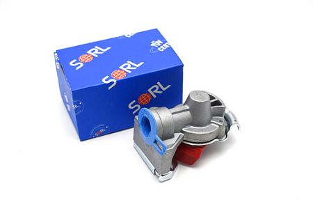 Головка соединительная М22 красная с клапаном (35210040010) (Пн1249)