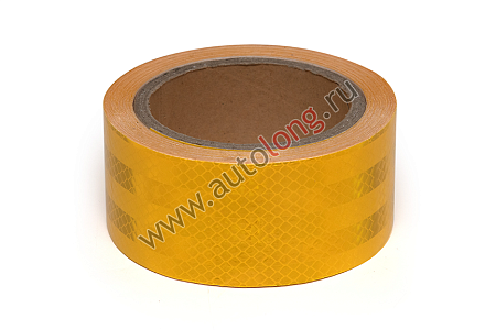 Наклейка Лента светоотраж. ПРИЗМА 10 м (Желтая) (15397) (ОПТ3111)