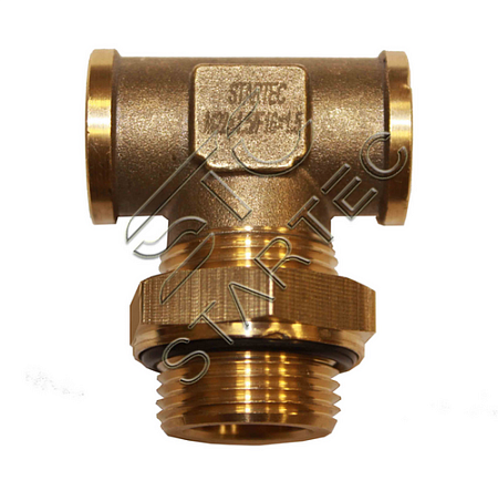 Фитинг тройник Т-образный М12/F16 c контргайкой и уплотнением (INF11M12F16T)(пн5381)