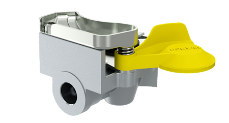 Головка соединительная М22 красная с клапаном (4522002110) (пн5430)