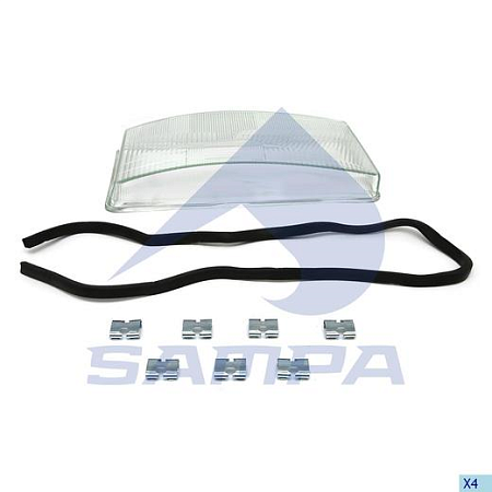 Стекло фары SCANIA 114-124 правое (042059) (Опт6090)