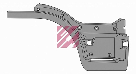 Подножка с крылом правая MAN TGL темно-серая(M3091413)(К9857)