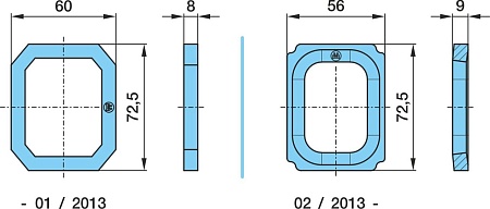 Пластина кронштейна рессоры BPW приварная  72,5 x 60 x 8 (0329546210) (Р9011)