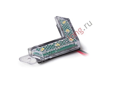 Габарит светодиодный Стрелка мал. Белый (12-24V) (17384) (опт6314)