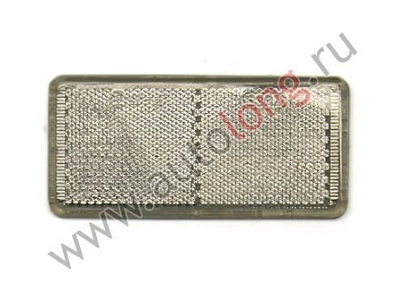 Катафот прямоуг. на липучке (бел.) (6334) (опт2478)