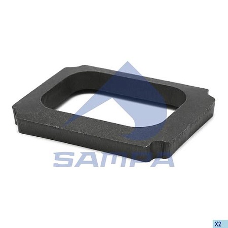 Пластина кронштейна рессоры BPW приварная  72,5 x 60 x 8 (071045) (р9671)