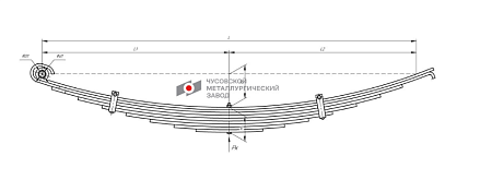 Рессора 43118 передняя (9 листов) L=1880мм ЧМЗ (901209KZ-2902012)(КР5452)