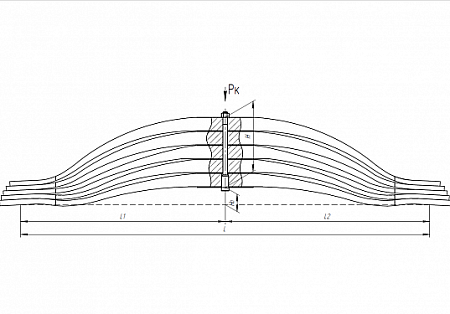 Рессора параболическая Scania 5-ти листовая (690007366)(Scania) (п0598)