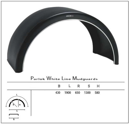 Крыло 430x1900 (для одинарных колес) Parlok (5126190)(к0127)