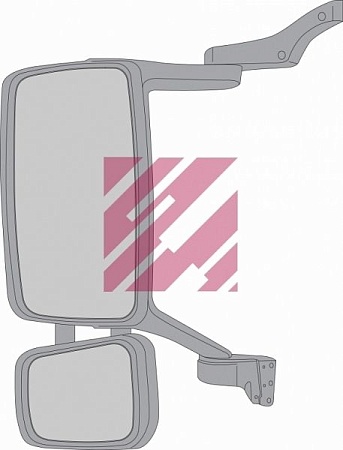 Зеркало левое с подогревом и эл.регул. двойное в сборе Volvo (SK406012501/ZL0151022BHP)(Опт6856)