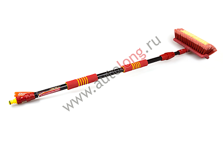 Щетка для мытья авто 2-х секц. широкая с краном (MS-0606/8731)(р0572)