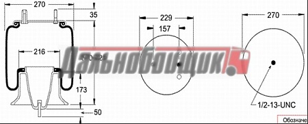 Сайлентблок реактивной тяги (зад.попереч) Freightl (18047691)(ам0056--)