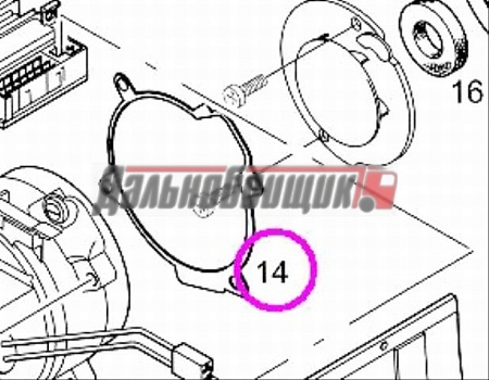 Прокладка вентилятора D1LC/D1LC Compact (251688010006)(А3246)