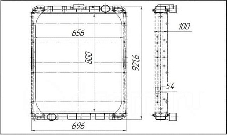 Радиатор  65115,16,17 2-х рядный (алюминиевый) NOCOLOK / ШААЗ (65115А-1301010)(КД0325)
