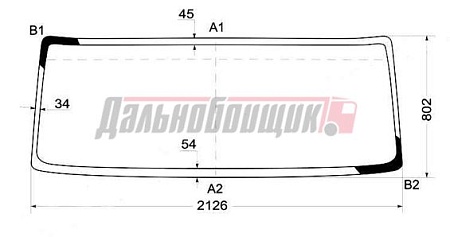 Стекло лобовое 5490/65206, MB Axor / БОР (5430AGNBL)(ОПТ5002)