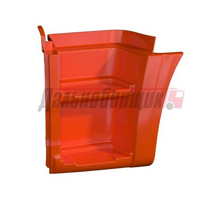 Щиток подножки левый (рестайлинг) узкий (оранж) / Технотрон (65115-8405111-60)(КК0011)