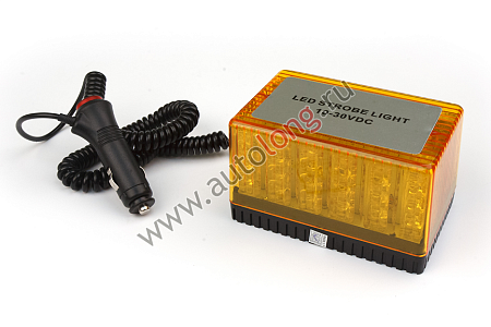 Маяк светод. 10-30V (жел.) (Строб.КВАДРАТ) Малый (12610) (опт3947)