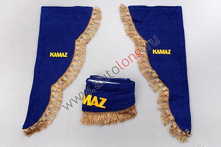 Ламбрекен лобового стекла + угол Синий / АЛ (7692)(КР0265)