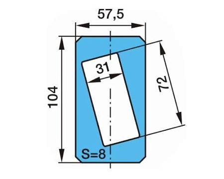 Стопорная пластина рессор-го пальца 104х57,5х8 BPW (0328154180)(Пр0227)