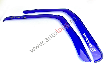 Дефлекторы боковых стекол VOLVO FH 13 (Большой угол) Синий УЦЕНКА (13845)(к5101)
