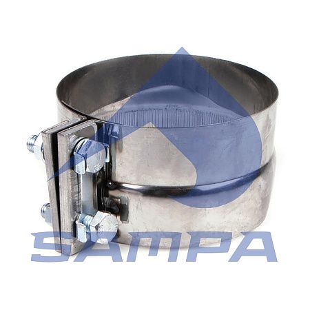Хомут глушителя Volvo F/FH12 (нержавейка) (030445)(р6384)