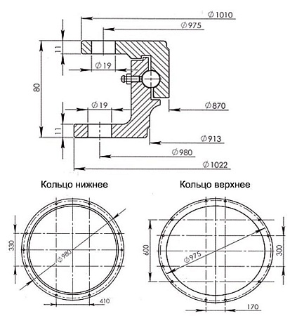 Круг поворотный прицепа (10отв.х 12отв) / ПФ (8350-2704010)(КП1021)