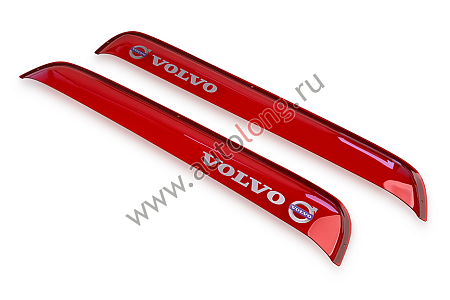 Дефлектор прямой VOLVO FH (красный) (10568) (к3924)