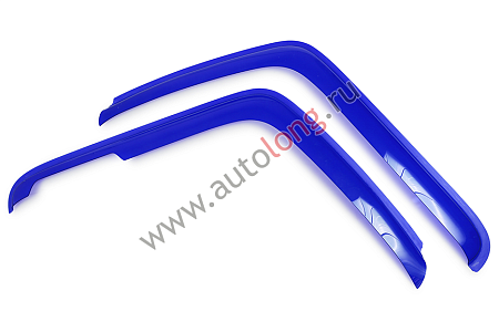 Дефлектор на грузовик К5 российской марки (Большой угол) ЕВРО вставные Синие (24428) (К5985)