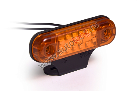 Габарит светодиодный 12 диодов с кронштейном Желтый (14159) (опт3969)